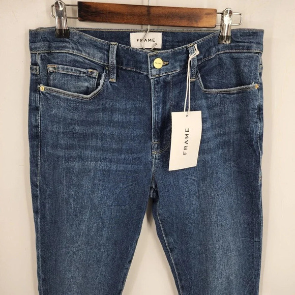 FRAME Le Skinny De Jeanne Colorblock Pocket Mid Rise Ankle Skinny SZ 30 NWT - Picture 5 of 12